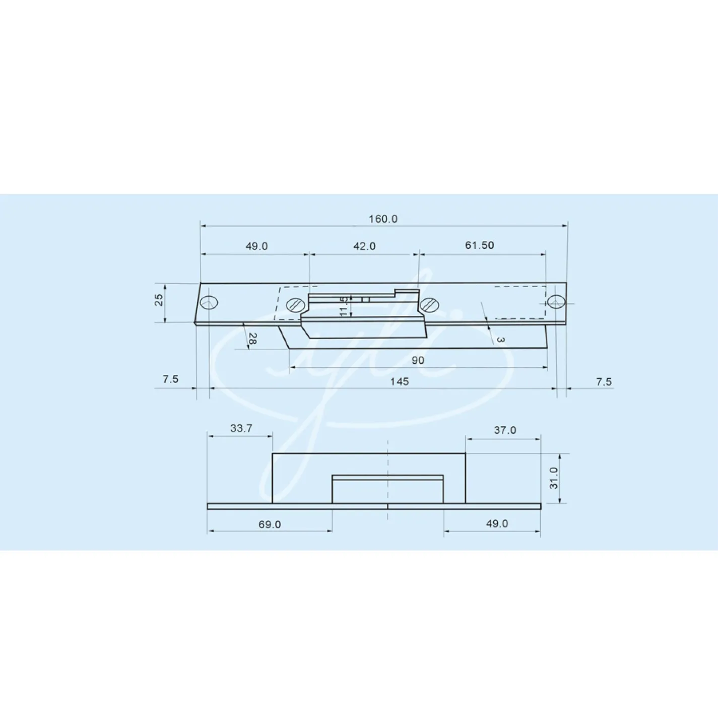 Электромеханическая защелка Yli Electronic YS-131NC-S (17202) - Фото 3
